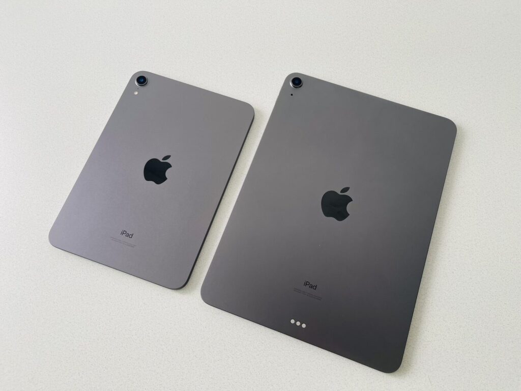 iPad Air 4とiPad mini 6のサイズ比較